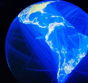 Ausschnitt einer Satellitenaufnahme der Erde