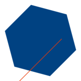 BHT-Form: blaues Hexagon