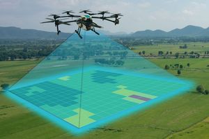 Mit einer Drohne sollen Nutzpflanzen aus der Luft untersucht werden