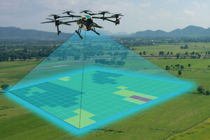 Mit einer Drohne sollen Nutzpflanzen aus der Luft untersucht werden
