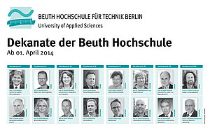 Dekaninnen und Dekane der Beuth Hochschule ab 1. April 2014
