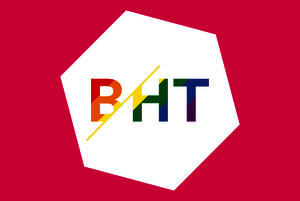 Das Logo der BHT in Regenbogen-Farben.
