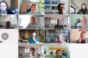 Menschen in einer Online-Konferenz