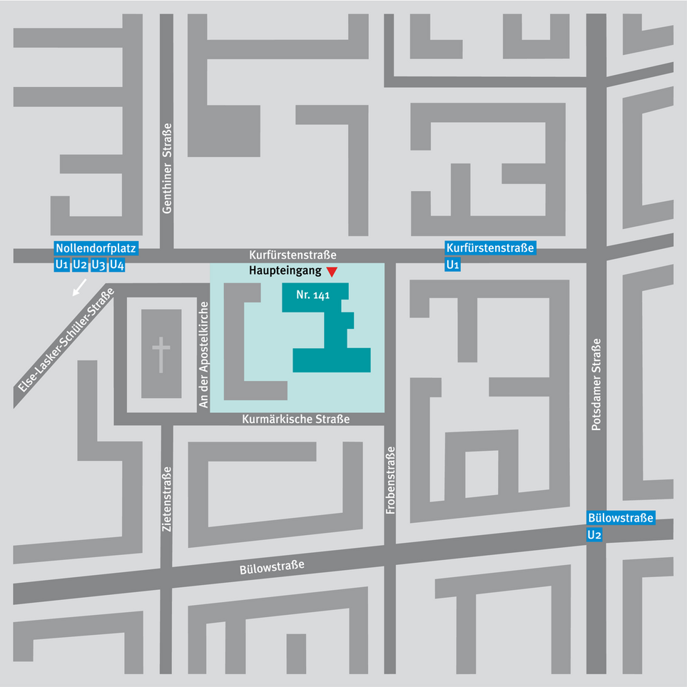 Lageplan Haus Kurfürstenstraße