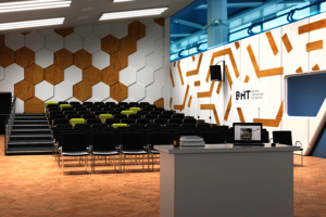 Visualisierung eines BHT-Hörsaals.