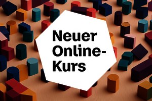 Grafik mit der Aufschrift: „Neuer Online-Kurs“