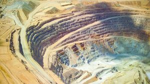 Kupfermine in der Atacama Wüste in Nord-Chile
