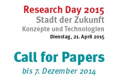 Research Day 2015: Stadt der Zukunft – Konzepte und Technologien