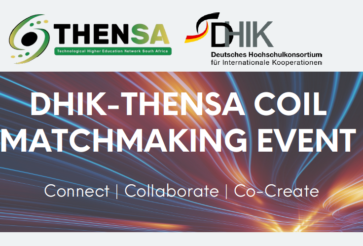 Header mit Titel "DHIK-THENSA COIL MATCHMAKING EVENT - Connect | Collaborate | Co-Create" und den THENSA und DHIK Logos.