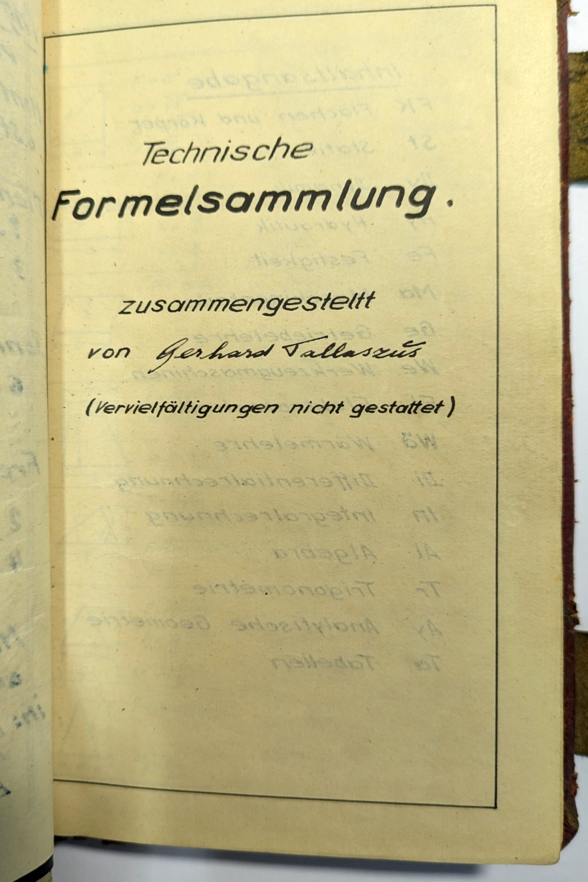 Erste Seite einer handschriftlichen Formerlsammlung